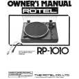 ROTEL RP-1010 Owners Manual