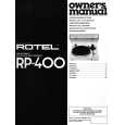 ROTEL RP-400 Owners Manual