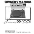 ROTEL RP-1001 Owners Manual